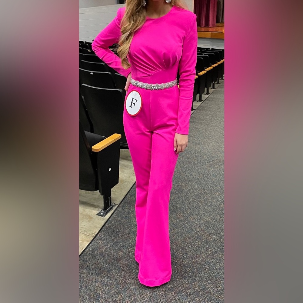 Ashley Lauren pink jumpsuit. Size 4. Great for pageants!
